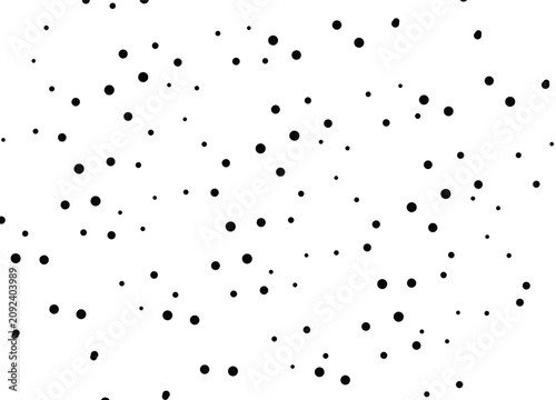 Schilderij op canvas Abstract Halftone Pattern Featuring Scattered Black Dots on White Background