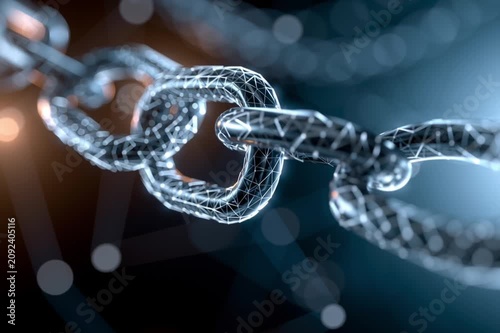 Blockchain illustration, AI generated video