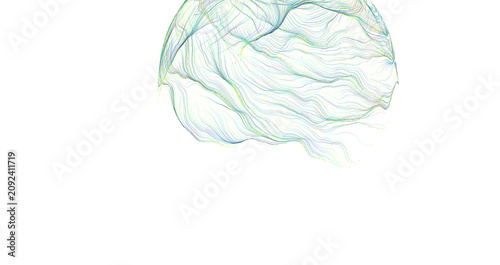 Abstract brain shape in col...