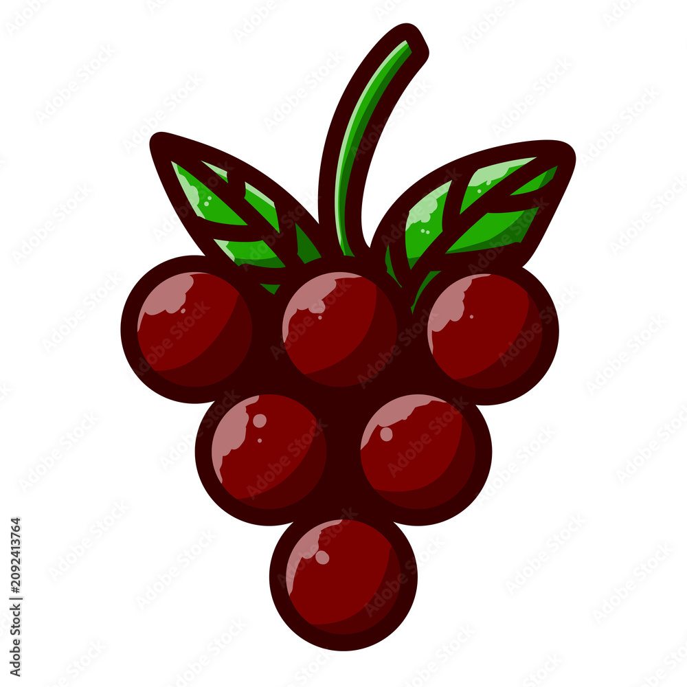 Obraz premium Red grape icon