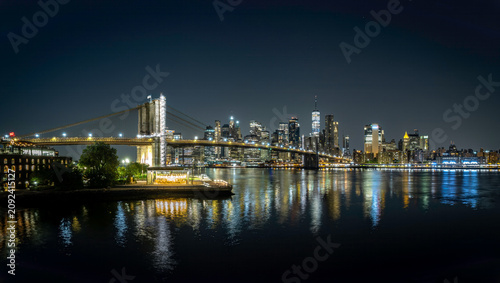Brooklyn Bridge and Manhattan New York city