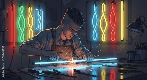 DJ performing live at electronic music concert nightclub.
