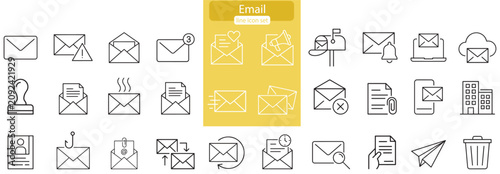 Tableau sur toile Email Icon Set
