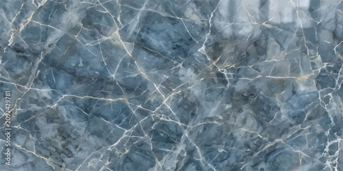 Obraz na plátně Luxury blue marble stone surface featuring distinct white veins background mater