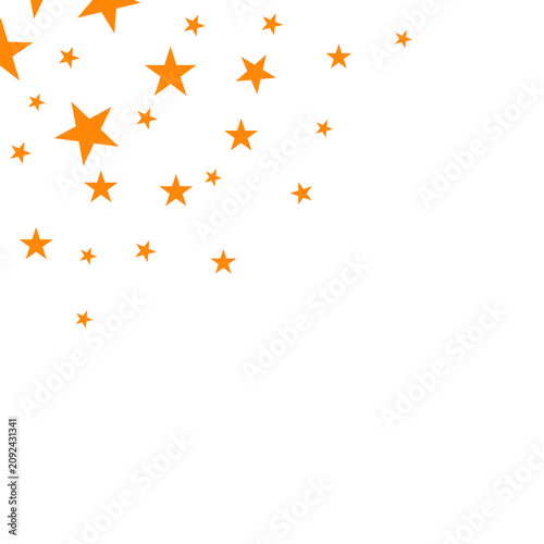Tableau sur toile Vibrant orange stars shine brightly in the night sky with various sizes scattered