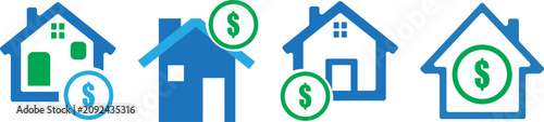 Foto Real Estate Investment Icons Set, Property Value, Housing Market Infographic, Pr