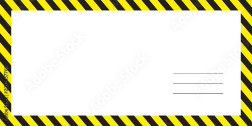 Warning tape with yellow and black diagonal stripes. warning pattern icon .