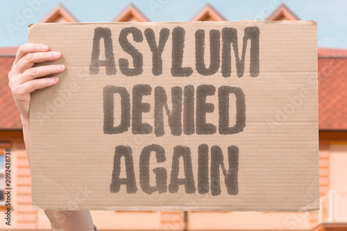Billede på lærred "Asylum Denied Again" Refugee protection repeatedly rejected