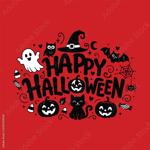 Halloween kids Typography 