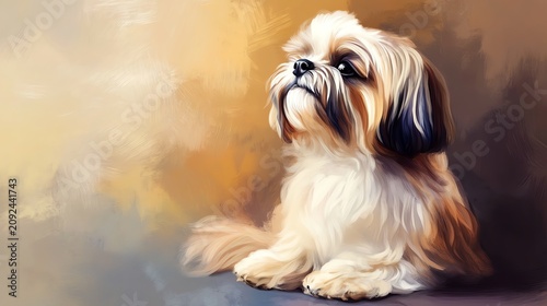 Adorable Shih Tzu Puppy Portrait