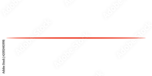 Simple red horizontal line, minimalist straight divider, thin stroke for text separation, clean graphic element