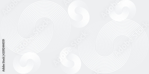 Bilde på lerret Abstract white glowing geometric lines on gray background