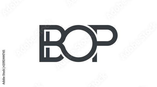 Tableau sur toile BOP logo graphic design