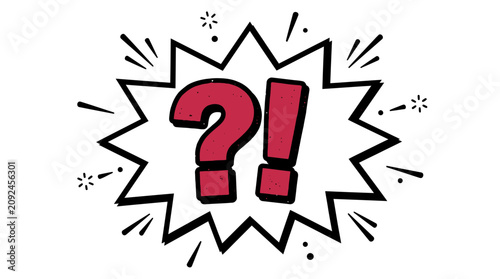 Obraz na płótnie Comic speech bubble with question mark.