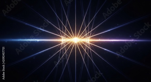 Explosion of Light and Energy Emanating from a Central Point.