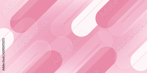 Foto A soft pink gradient backdrop accented with white outlined pastel pink capsule s