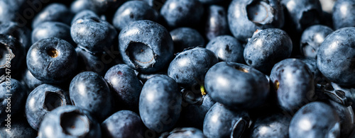 Fresh Blueberry Texture Background, Ripe Organic Berry