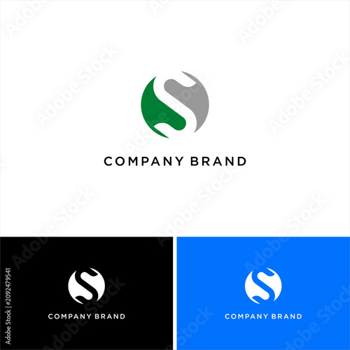 Modern Abstract S Letter Logo Design Vector Circular Monogram Symbol for Corporate Business Branding