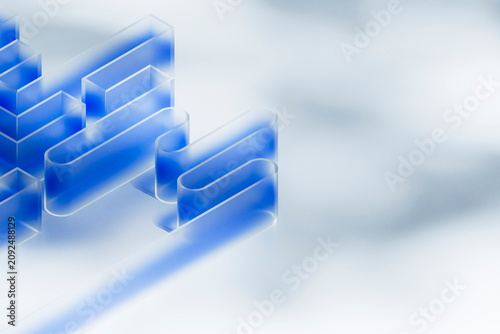 Abstract Blue Geometric Pattern
