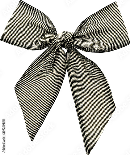 Striped Bow isolated on transparent background Clipart