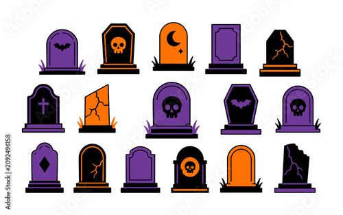 Фотография Cute Halloween wallpaper, spider and themed pattern with pumpkins on white backg