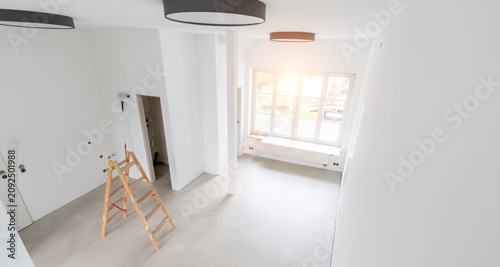 Schilderij op canvas rebuilding an Old real estate apartment, prepared and ready for renovate