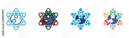 Discussion Icon Multiple Style Vector Illustration