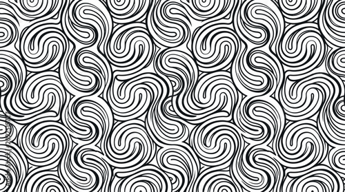 Cuadro en lienzo Black and white swirling pattern background