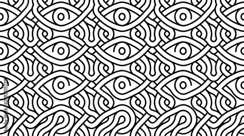 Black and white eye pattern design