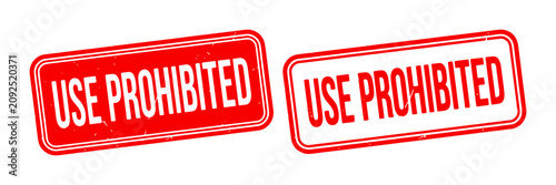 Bild auf Leinwand Prohibited Use Signs, Red Warning Labels, Forbidden Action Symbols, No Entry Gra