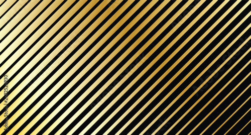 Bild auf Leinwand Abstract Yellow Metallic Steel Texture Background with Black Striped Line Patter