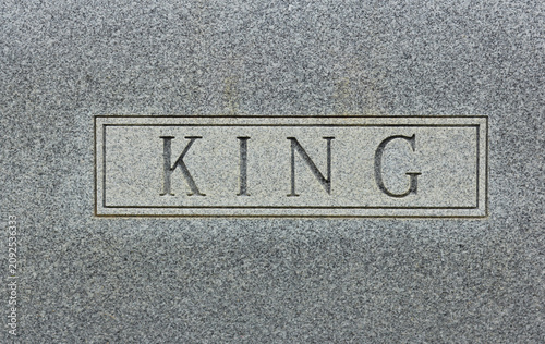 King on Headstone Imperialism Death Concept