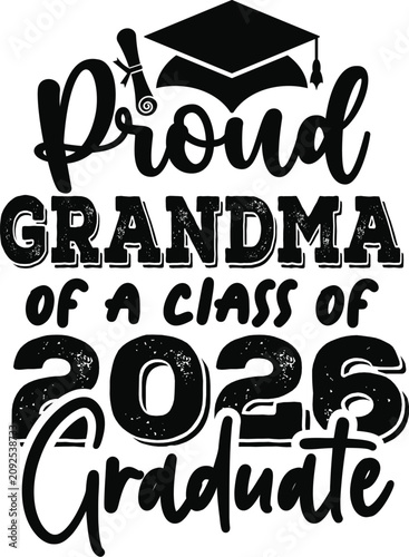 Proud Family Graduation 2026 Typography