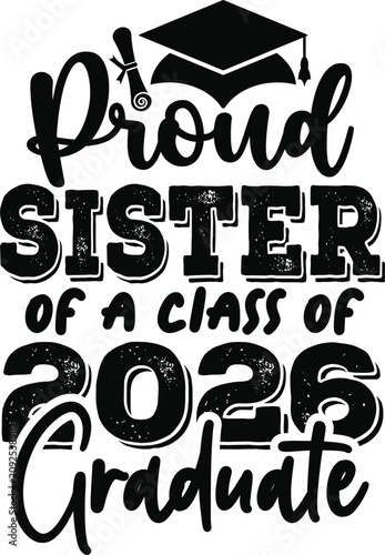 Proud Family Graduation 2026 Typography