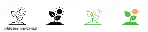 Photos Eco Growth Icon Set