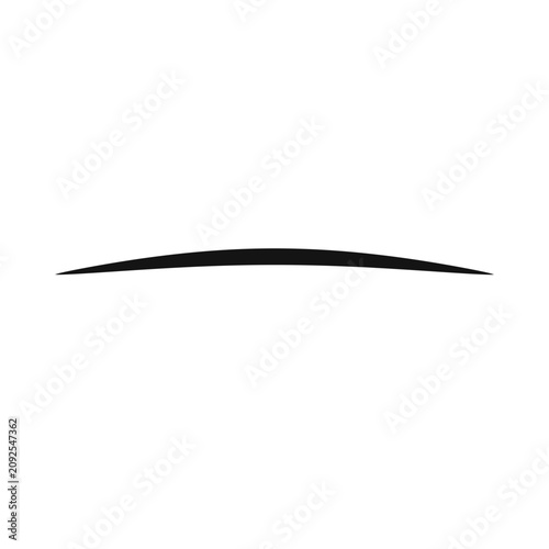Foto Thin Black Tapered Brush Stroke Line Element