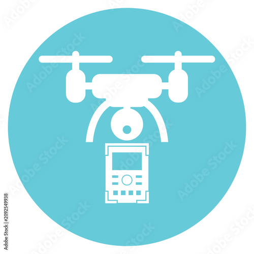 Drawn icon with phone