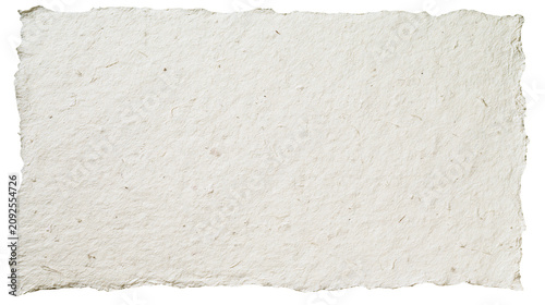 Cuadro en lienzo Rough textured handmade paper with torn edges, isolated on transparent backgroun