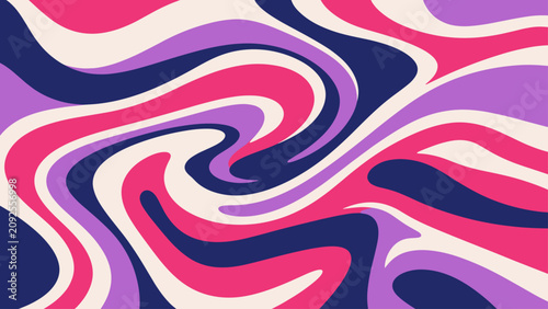 Obraz na płótnie Vivid swirling abstract pattern in pink and purple with flowing shapes and dynamic colors