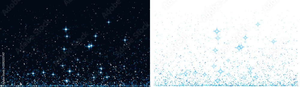 Fototapeta premium Glowing Cyan Starfield Flares Creating A Magical Abstract Light Background Effect