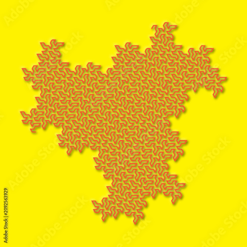 Intricate Geometric Tessellation Pattern Forming Abstract Organic Shape