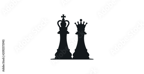 Photos Chess King and Queen Silhouette Vector