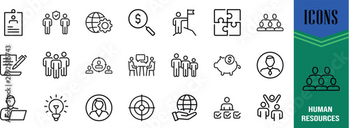 Fotografía Business human resources vector icons