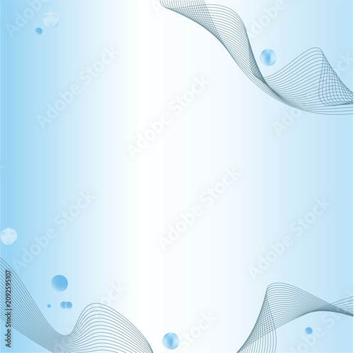 Abstract Blue Wave Background with Gradient, Modern Minimal Line Pattern Corporate Vector Template Design