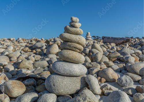 Obraz na płótnie Zen Rock Stack on the Beach