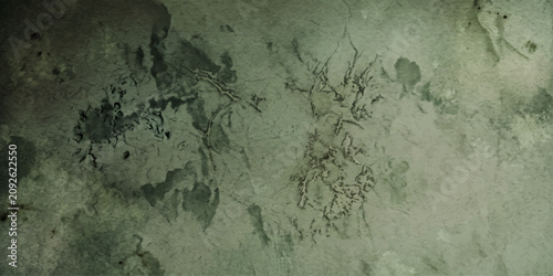 Quadro su tela Ancient cave painting depicting mysterious figures, possibly ancient hunters or shamans, rendered in earthy tones on a rough rock surface