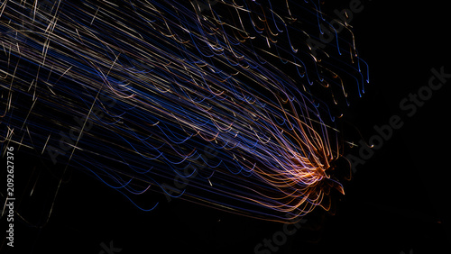 Long Exposure Fireworks in Motion