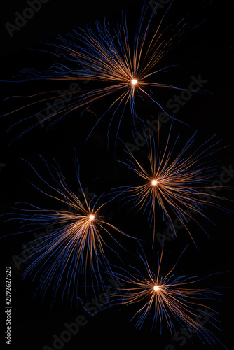 Long Exposure Fireworks in Motion