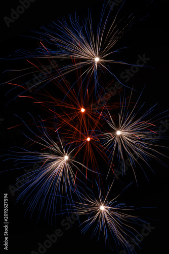 Long Exposure Fireworks in Motion