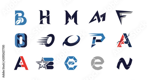 Modern Alphabet Letter Logos and Icons Collection